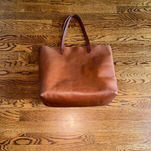 Madewell Chestnut Brown Leather Tote